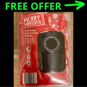 Outdoor Grounded Timer | Christmas Lights Timer Merry Moments (EUC, barely used)